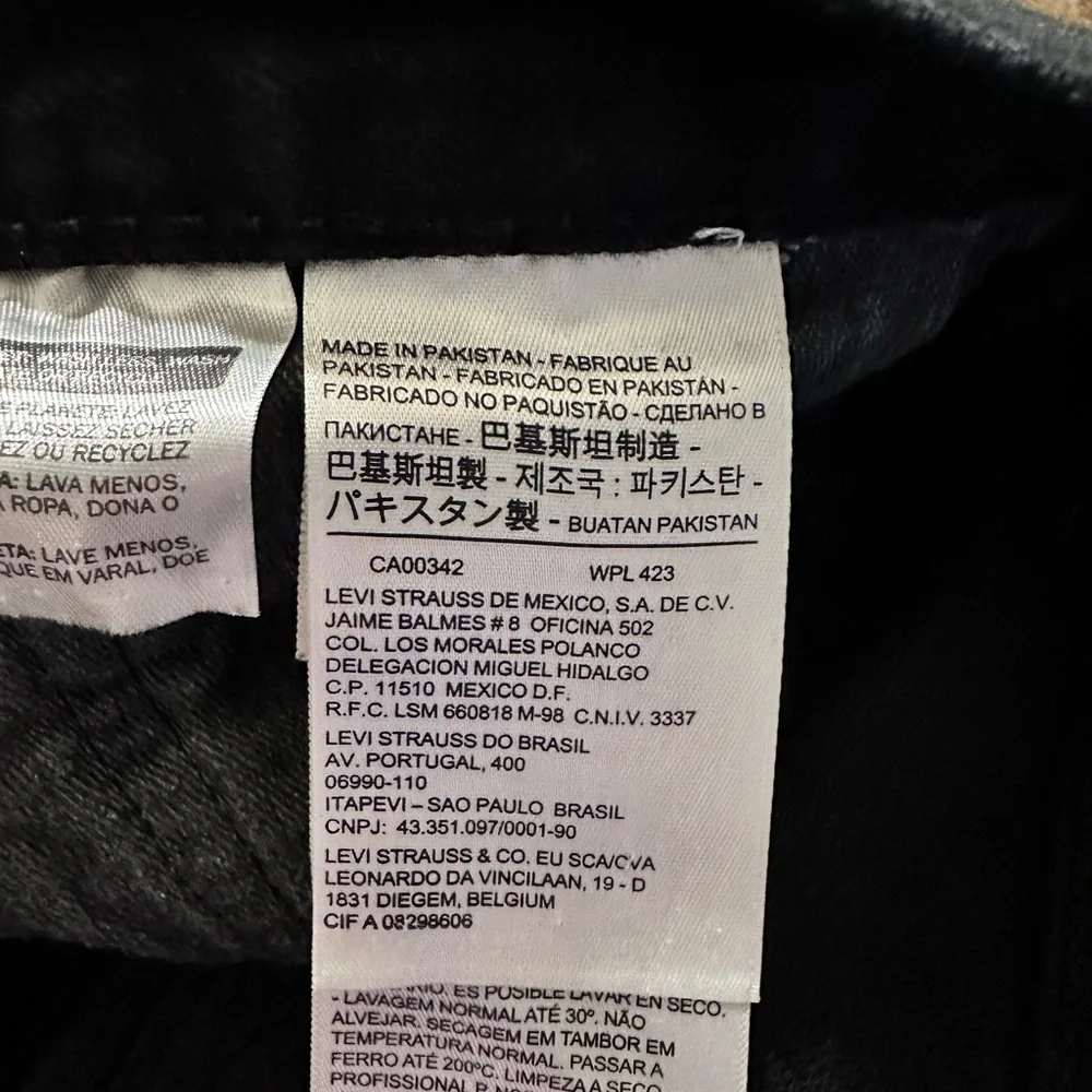 Levi’s 501 Button Fly Black Jeans Mens Tag 35x32 Original Fit Straight Leg Denim
